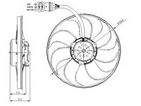 Ventilator radiator VW Golf V Hatchback (1K1) (An fabricatie 10.2003 - 11.2008, 75 - 150 CP, Diesel, Benzina) - Cod intern: W20163047 - LIVRARE DIN STOC in 24 ore!!!