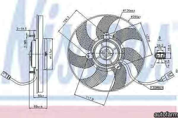 Ventilator radiator VW JETTA III 1K2 Producator NISSENS 85680