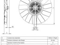 Ventilator radiator VW LT/T4 28-35 II, LT 28-46 II 2.5D 05.96- - Cod intern: W20163114 - LIVRARE DIN STOC in 24 ore!!!