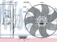 Ventilator radiator VW LUPO 6X1 6E1 NISSENS 85698