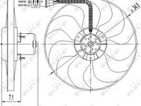 Ventilator radiator VW LUPO 6X1 6E1 NRF 47397