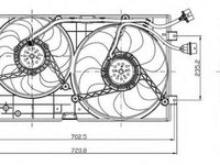 Ventilator radiator VW NEW BEETLE 9C1 1C1 NRF 47403