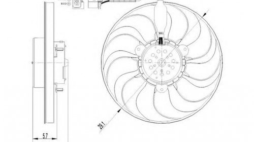Ventilator radiator VW NEW BEETLE 9C1 1C1 NRF