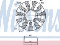 Ventilator radiator VW PASSAT 3B2 NISSENS 85664