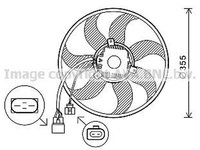 Ventilator radiator VW PASSAT ALLTRACK 365 AVA VW7534