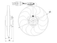 Ventilator radiator VW POLO 9N NRF 47064