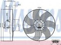 Ventilator radiator VW SHARAN (7M8, 7M9, 7M6) (1995 - 2010) NISSENS 85542