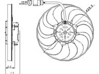 Ventilator, radiator VW TOURAN (1T1, 1T2) (2003 - 2010) NRF 47381 piesa NOUA