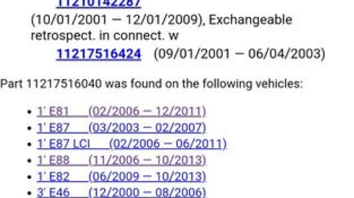 Vibrochen bmw n46 n43 e87 e90 e60 e84 e83 e85 2.0i, 7516040