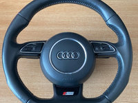 Volan Audi A4 B8/Audi A5/A6 C7/ S-line airbag rotund cu padele