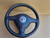 Volan complet cu airbag din piele VW Passat B 5.5