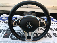 VOLAN COMPLET CU AIRBAG PIELE NEAGRA CU PADELE SI COMENZI MERCEDES E-CLASS W213