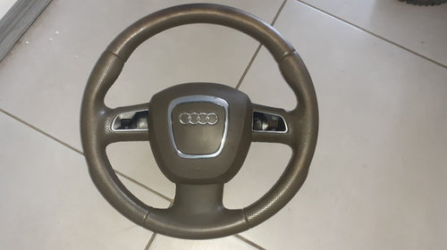 Volan piele crem perforata cu airbag si comenzi Audi A5 8T