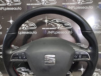 Volan piele cu comenzi FR + airbag Seat Leon 5F 2012 2019 5F0419091R
