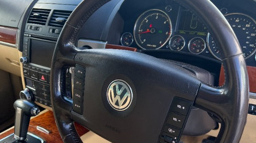 Volan piele maro + butoane + airbag VW Touare