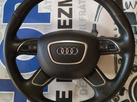 VOLAN PIELE NEAGRA CU PADELE SI COMENZI AUDI A6 C7 2011