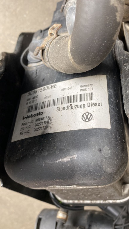 Webasto Vw Passat B7 2.0 TDI , cod motor