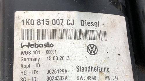 Webasto VW Passat B7 R-Line 2.0TDI sedan 2011 (1K0815007CJ)