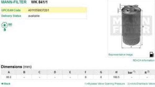 Wk841/1 mann,pt bmw 3(e46),5(e39),x5,opel ome