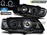 XENON Faruri ANGEL EYES BLACK compatibila BMW X5 E53 09.99-10.03