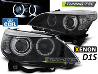 XENON Faruri D1S ANGEL EYES CCFL BLACK compatibila BMW E60/E61 05-07