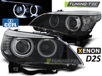 XENON Faruri D2S ANGEL EYES CCFL BLACK compatibila BMW E60/E61 03-04