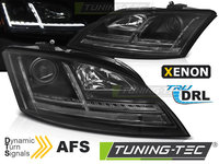 XENON Faruri LED DRL BLACK SEQ compatibila AUDI TT 06-10 8J with AFS