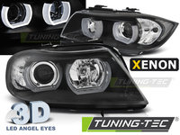 XENON Faruri U-LED LIGHT 3D BLACK compatibila BMW E90/E91 03.05-08.08