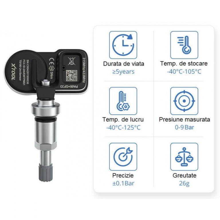 XT-TS100 Senzor TPMS universal programab