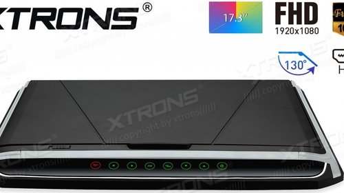 Xtrons Monitor Auto Plafon Flip Down 17,3" USB HDMI SD FM Transmiter
