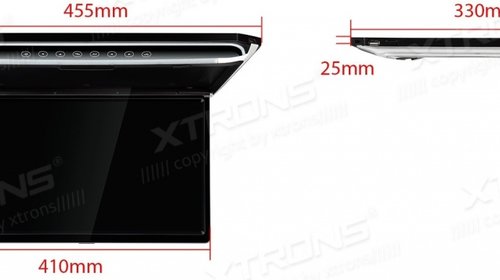 Xtrons Monitor Auto Plafon Flip Down 17,3" USB HDMI SD FM Transmiter
