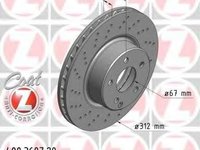 Zimermann disc frana cu r312mm pt mercedes s-class(w220)