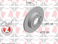 Zimermann set 2 discuri frana spate cu r230mm,plin pt audi,seat