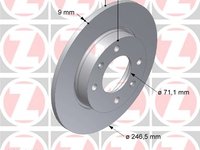 Zimermann set 2 discuri frana spate cu r246,5 plin pt citroen,peugeot