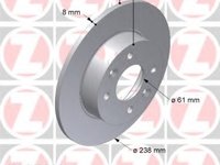 Zimermann set 2discuri fata cu r238mm,plin pt renault