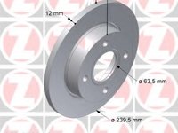 Zimermann set 2discuri frana fata cu r239,5mm,plin pt ford,mazda