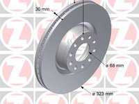 Zimermann set 2discuri frana fata cu r323 pt audi A8