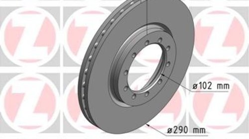 Zimmermann disc fata cu r290mm pt renault tru