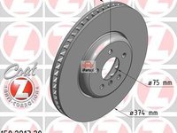 Zimmermann disc frana fata dreapta cu r374mm pt bmw