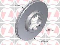 Zimmermann set 2 discuri fata pt ford transit dupa 2006 cu r300mm