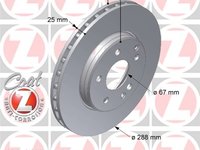 Zimmermann set 2discuri frana fata pt mercedes