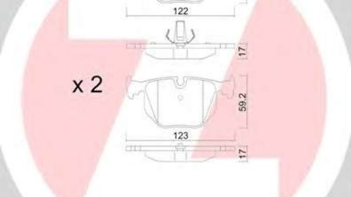 Zimmermann set 4 placute frana spate pt bmw 7