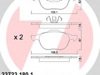 Zimmermann set placute frana fata pt volvo c30, s40 2,v50