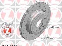 Zimmermann sport set 2 discuri frana spate perforate 320mm pt bmw 5 e60, 6 e63